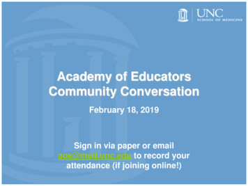 Academy Of Educators Community Conversation