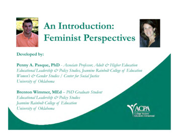An Introduction: Feminist Perspectives - ACPA