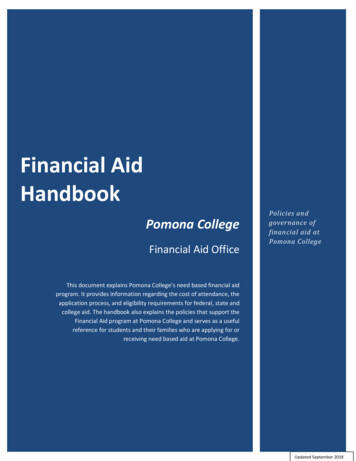 Pomona College Financial Aid Handbook