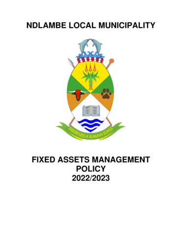 Fixed Assets Illustrative Policy