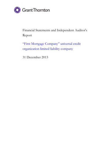 Financial Statements And Independent Auditor's Report 