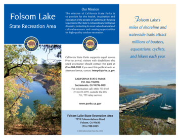 Folsom Lake F - California State Parks