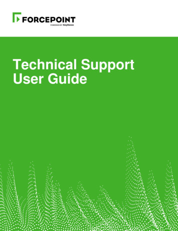 Technical Support User Guide - Forcepoint