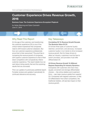 Forrester Customer Experience Drives Revenue Growth