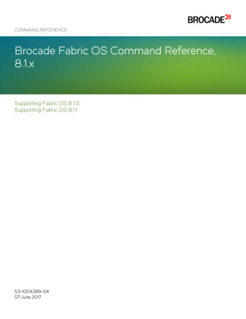Brocade Fabric OS Command Reference, 8.1 - Lenovo