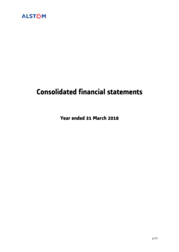 Consolidated Financial Statements - About Alstom