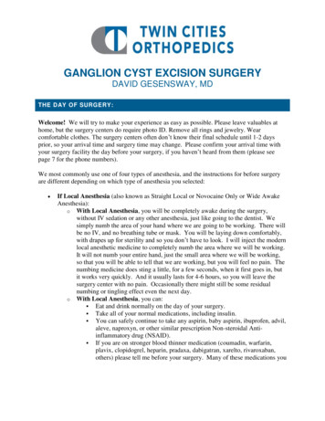 GANGLION CYST EXCISION SURGERY - Twin Cities Orthopedics