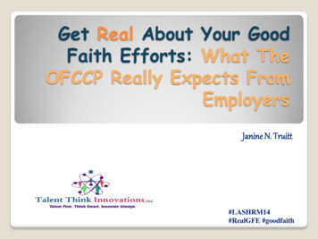 Get Real About Your Good Faith Efforts: What The OFFCP Really Expects .