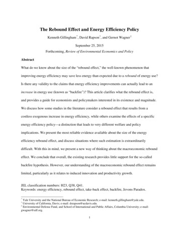 The Rebound Effect And Energy Efficiency Policy