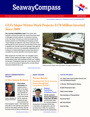  Greatlakes-seaway GLS's Major Winter Work Projects: 178 .