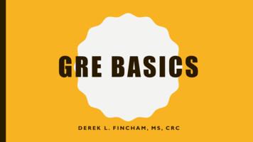 GRE BASICS - West Virginia Higher Education Policy Commission