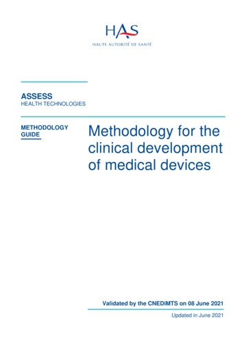 Methodology For The Clinical Development Of Medical Devices