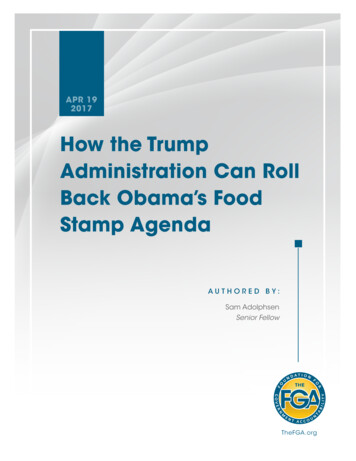 How The Trump Administration Can Roll Back Obama's Food Stamp Agenda