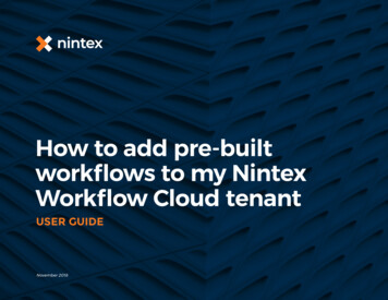 How To Add Pre-built Workflows To My Nintex Workflow Cloud Tenant