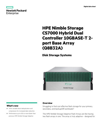 HPE Nimble Storage CS7000 Hybrid Dual Controller 10GBASE-T 2-port Base .