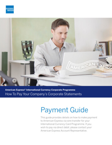 Payment Guide - American Express