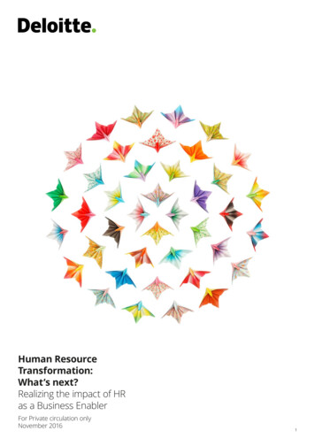 Human Resource Transformation: What's Next? - Deloitte