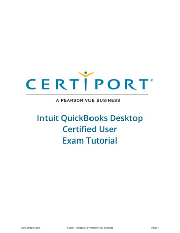 Intuit QuickBooks Desktop Certified User Exam Tutorial
