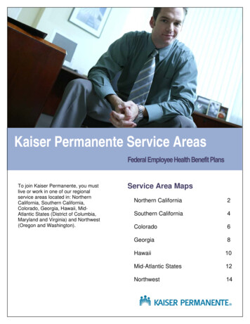 Kaiser Permanente Service Areas - Morris & Garritano
