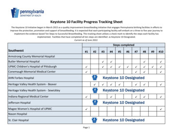 Keystone 10 Tracking Sheet - Department Of Health Home