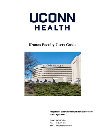 Kronos Faculty Users Guide - University Of Connecticut