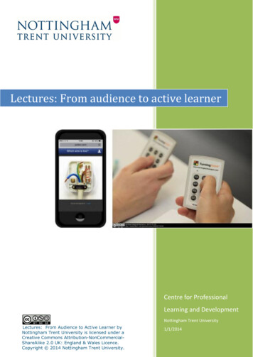 Lectures From Audience To Active Learner Handbook