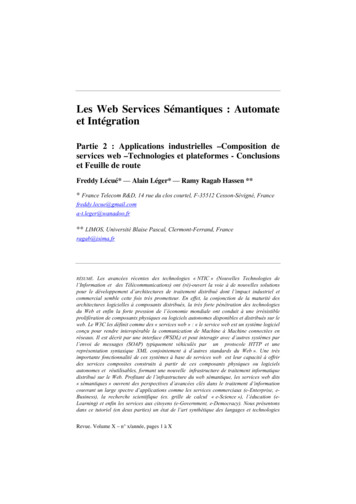 Les Web Services Sémantiques : Automate Et Intégration