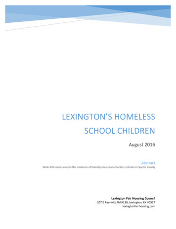 Lexington's Homeless School Children