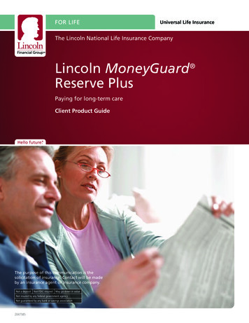 Lincoln MoneyGuard Reserve Plus - Long Term Care Insurance