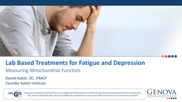 Lab Based Treatments For Fatigue And Depression - GDX