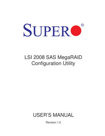 LSI 2008 SAS MegaRAID Conﬁ Guration Utility - Supermicro