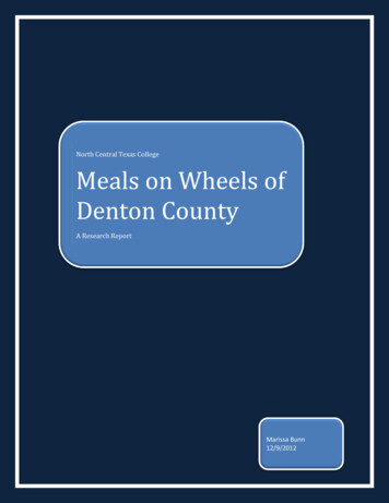 Meals On Wheels Of Denton County - Weebly