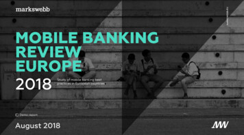 MOBILE BANKING REVIEW EUROPE - Markswebb
