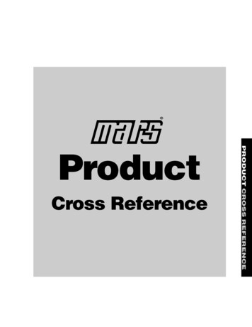 MARS PRODUCT CROSS REFERENCE INFORMATION - Controls Central