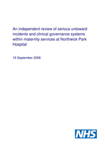 An Independent Review Of Serious Untoward Incident And . - Harrow