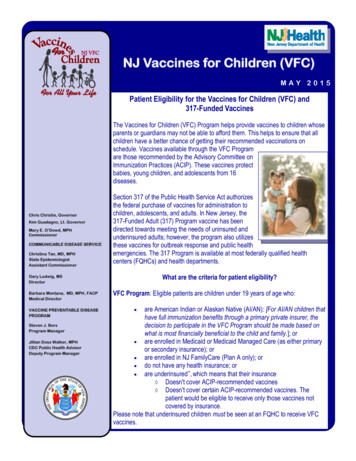 NJ Vaccines For Children (VFC)