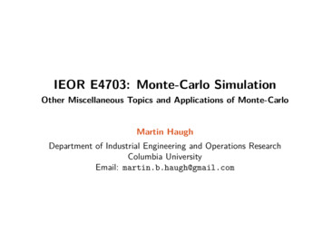 IEOR E4703: Monte-Carlo Simulation - Columbia.edu
