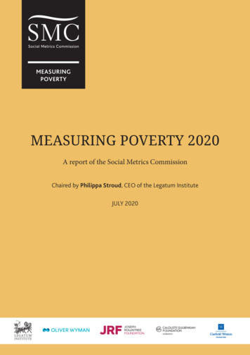 A Report Of The Social Metrics Commission