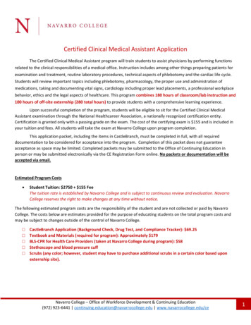 Certified Clinical Medical Assistant Application