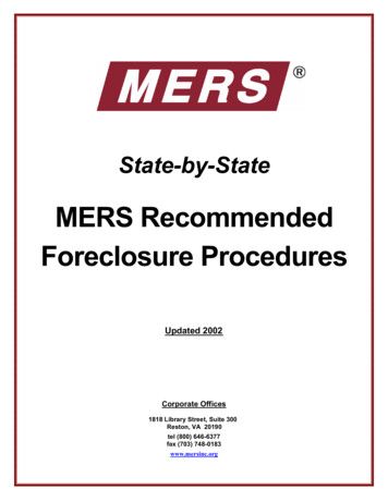 MERS Recommended Foreclosure Procedures - 1215 