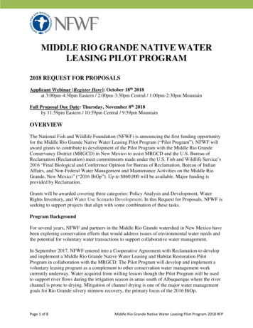 Middle Rio Grande Native Water Leasing Pilot Program