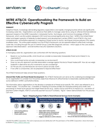 MITRE ATT&CK: Operationalizing The Framework To Build An Effective .