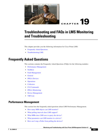 Troubleshooting And FAQs In LMS Monitoring And Troubleshooting - Cisco