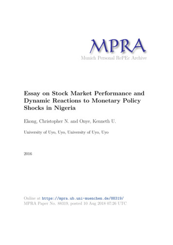 Essay On Stock Market Performance And Dynamic Reactions To Monetary .