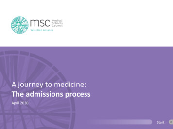 The Admissions Process - Medical Schools Council