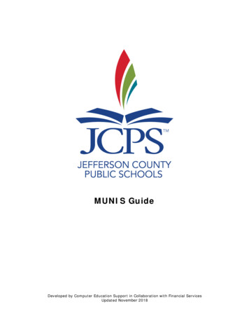 MUNIS Guide - JCPS