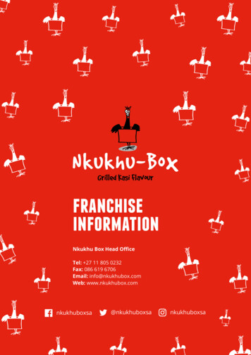 Franchise Information - Nkukhu Box