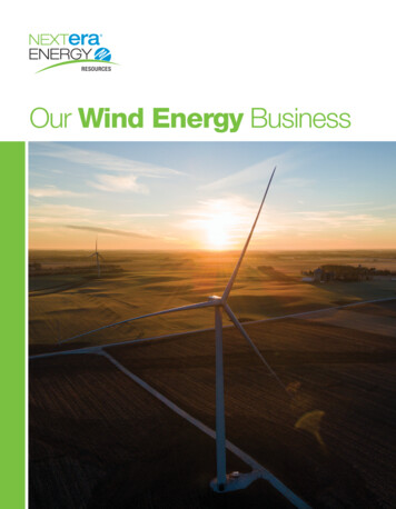 Our Wind Energy Business - NextEra Energy Resources
