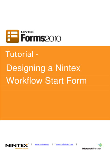 Nintex Forms 2010 Tutorial - Designing A Nintex Workflow Start Form