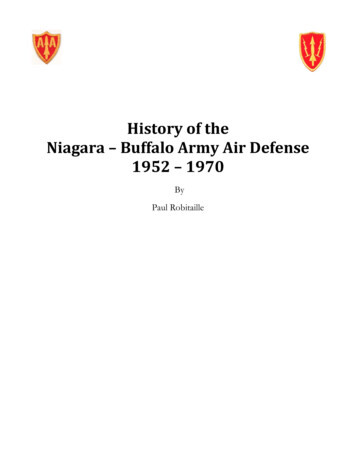 History Of The Niagara - Buffalo Army Air Defense 1952 - 1970